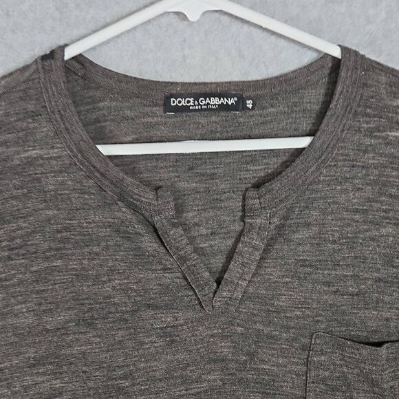 Dolce Gabbana Shirt Pocket Tee Sheer size 48 Medium Long Sleeve - Picture 2 of 15